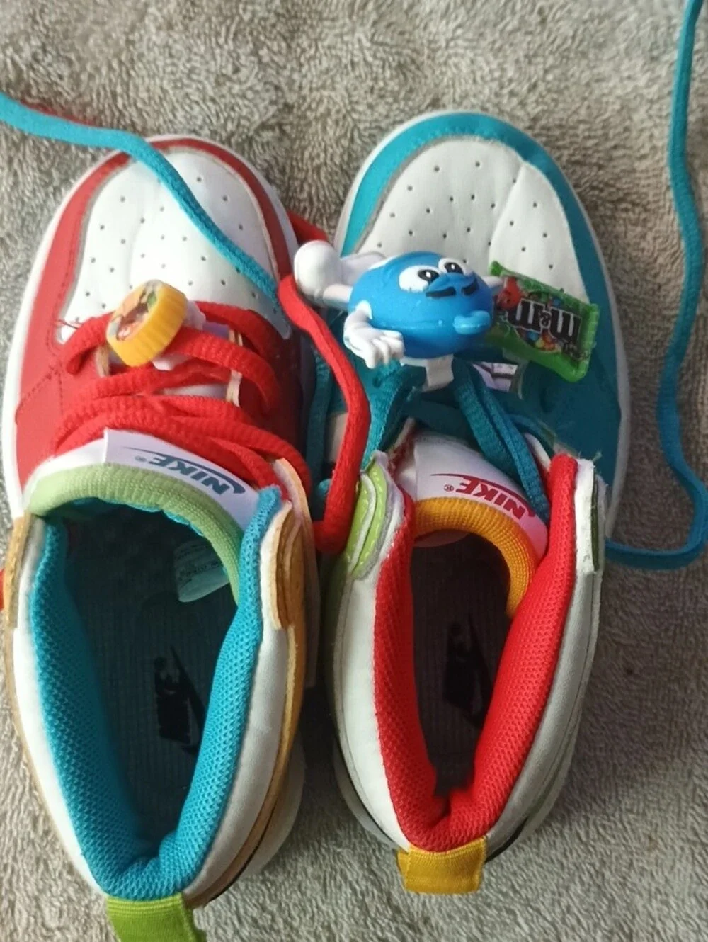 Nike Kids Multicolor High-Top Sneakers with Blue & Red Accents